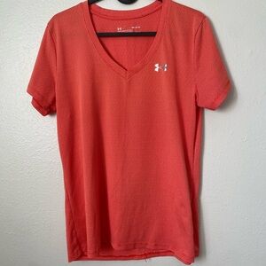 Under Armour Women's Coral V-Neck Tee Loose Heat Gear